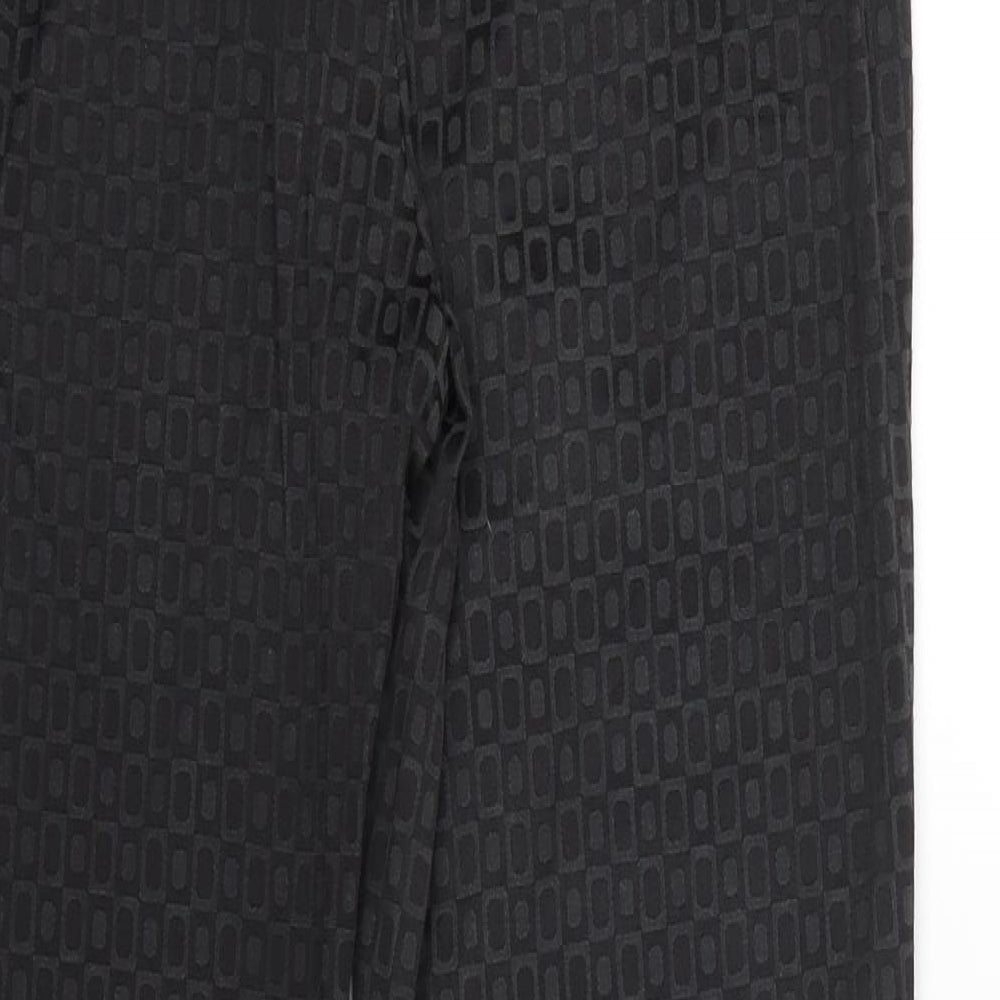 Preworn Womens Grey Geometric Trousers Size 14 L28 in