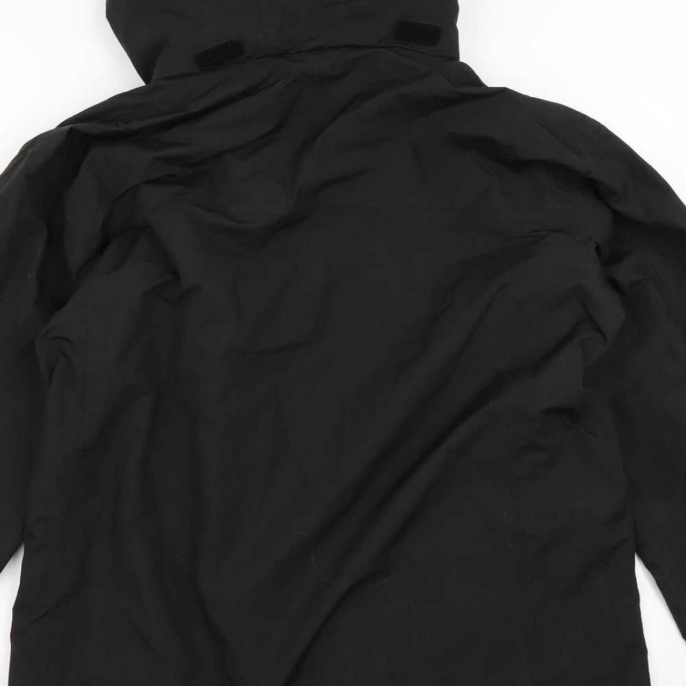 Summit Mens Black Windbreaker Coat Size M