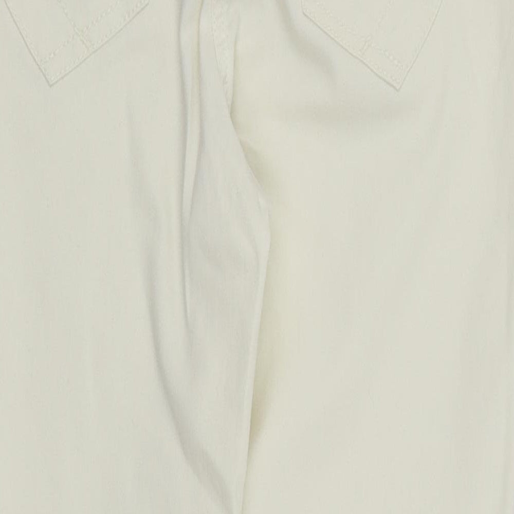 Michele Magic Womens White Denim Straight Jeans Size 8 L25 in