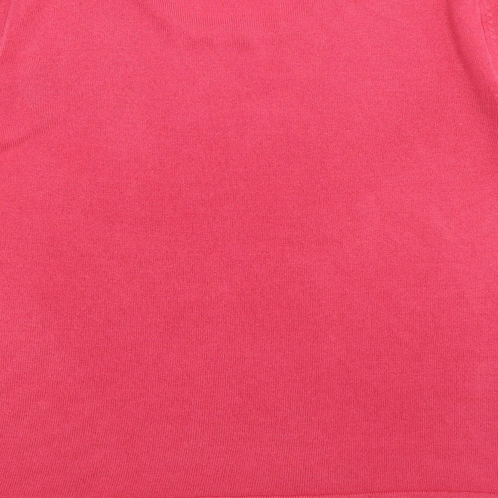 Marks and Spencer Womens Pink Knit Pullover Jumper Size 16