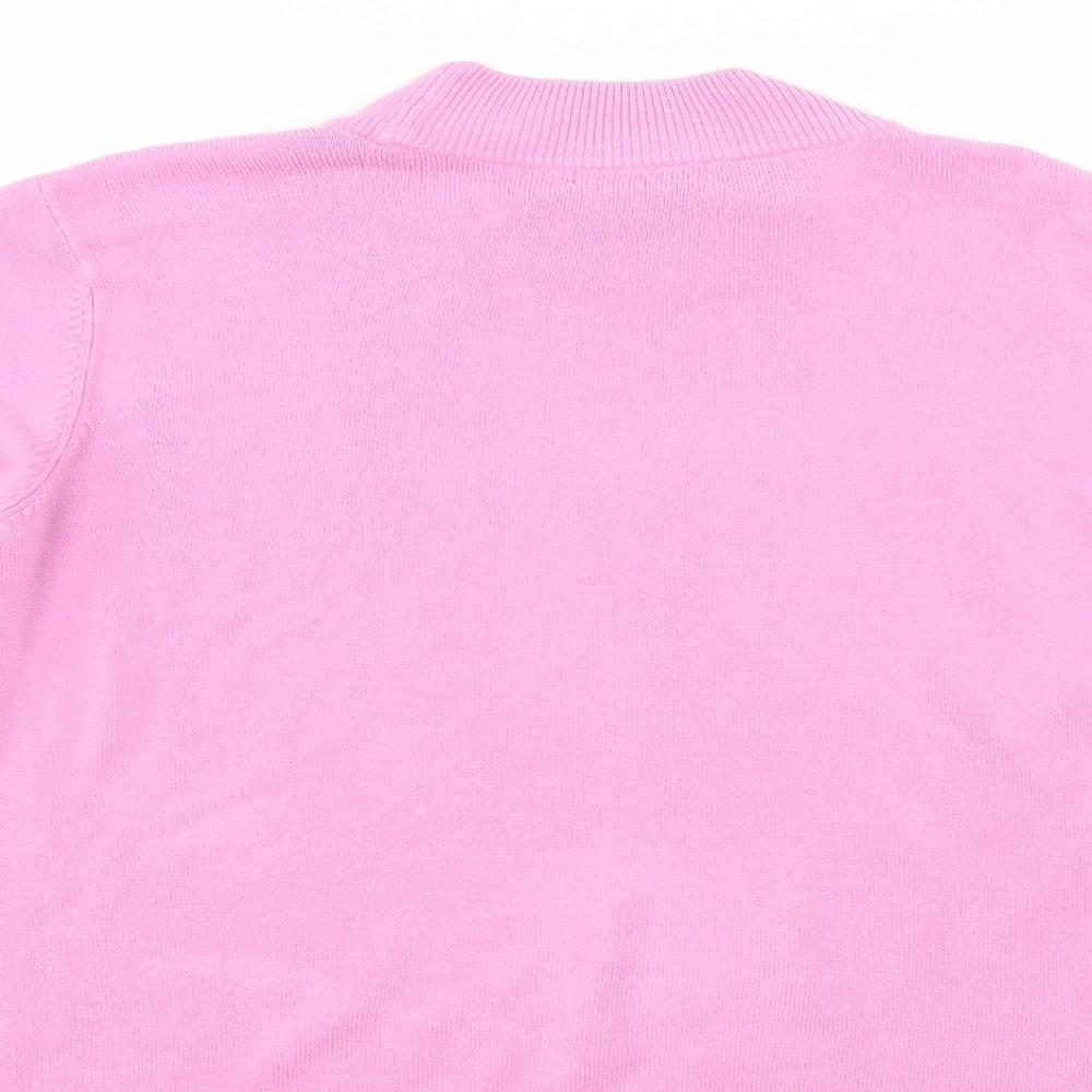 BM Womens Pink Pullover Jumper Size L