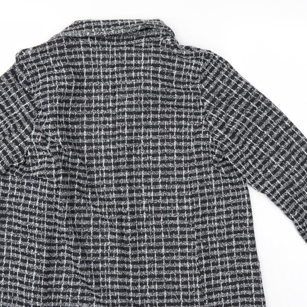 M&Co Womens Black Check Jacket Size 10