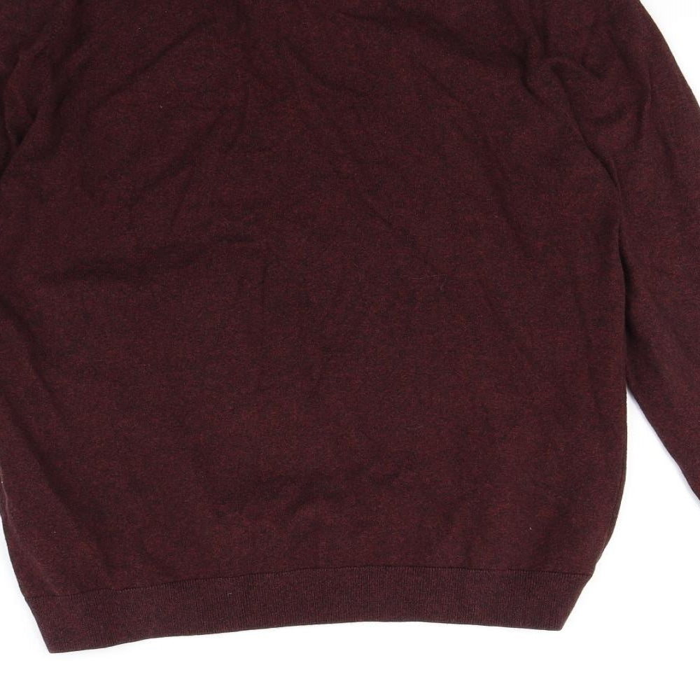 M&S Mens Red Pullover Jumper Size M