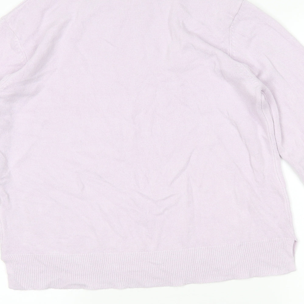 M&S Womens Purple Tunic Jumper Size 10