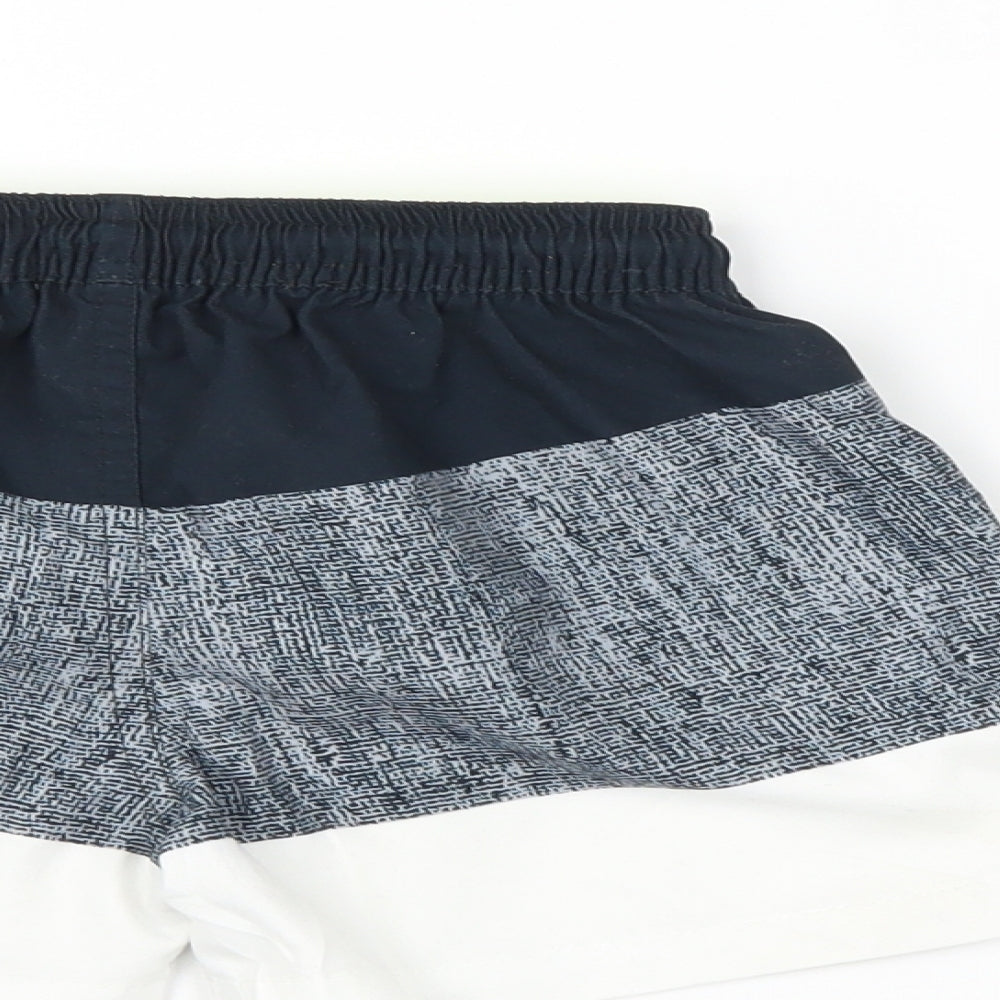 Matalan Boys Black Striped Sweat Shorts Size 4-5 Years - Swim Wear