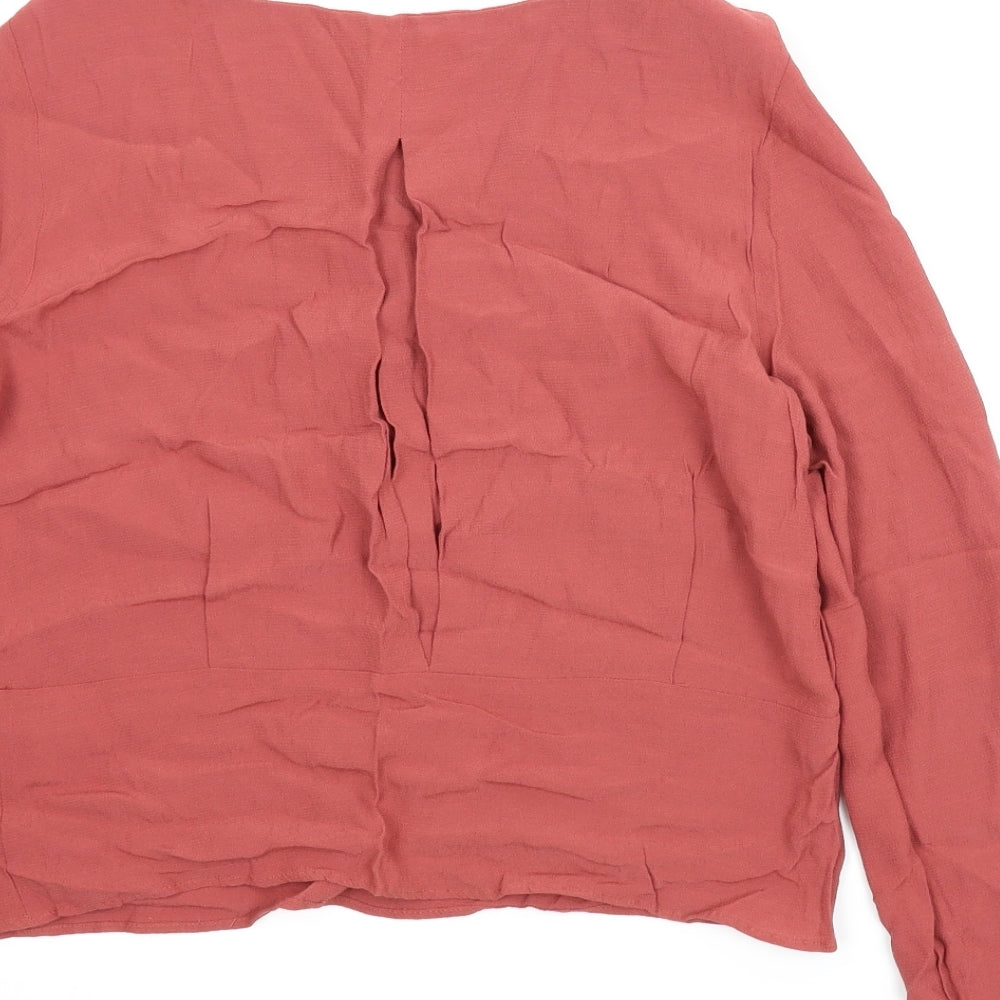 M&S Womens Red Basic Blouse Size 12