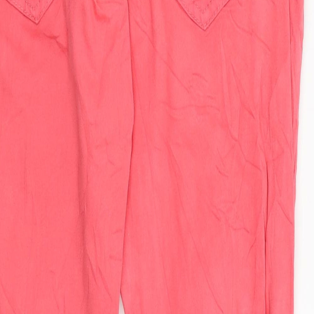 Pepper Womens Pink Chino Trousers Size 14 L30 in