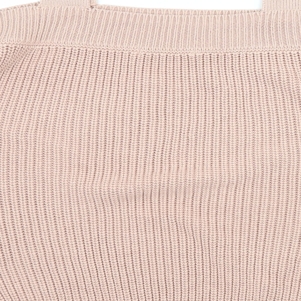 George Womens Pink Knit Pullover Jumper Size 14 - Cut Out Shoulder