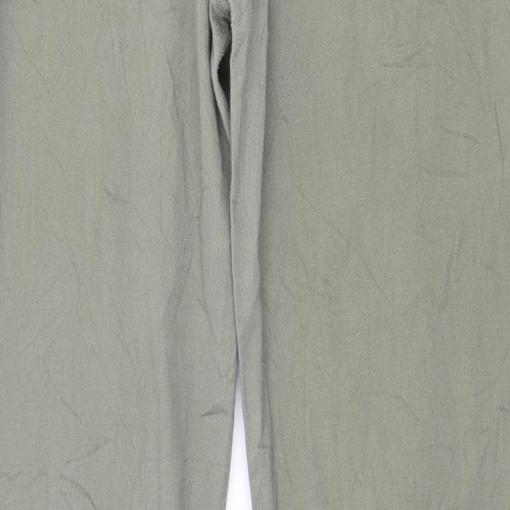 Preworn Womens Green Denim Straight Jeans Size 38 in L30 in