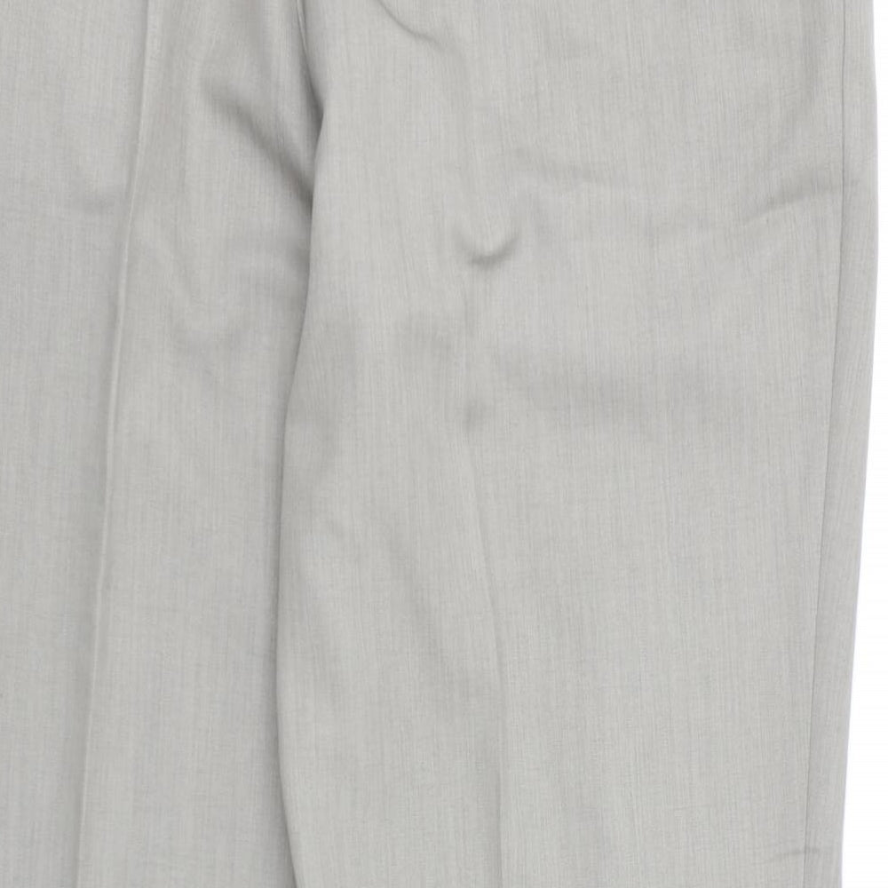 Greenwoods Mens Grey Rayon Dress Pants Trousers L30 in