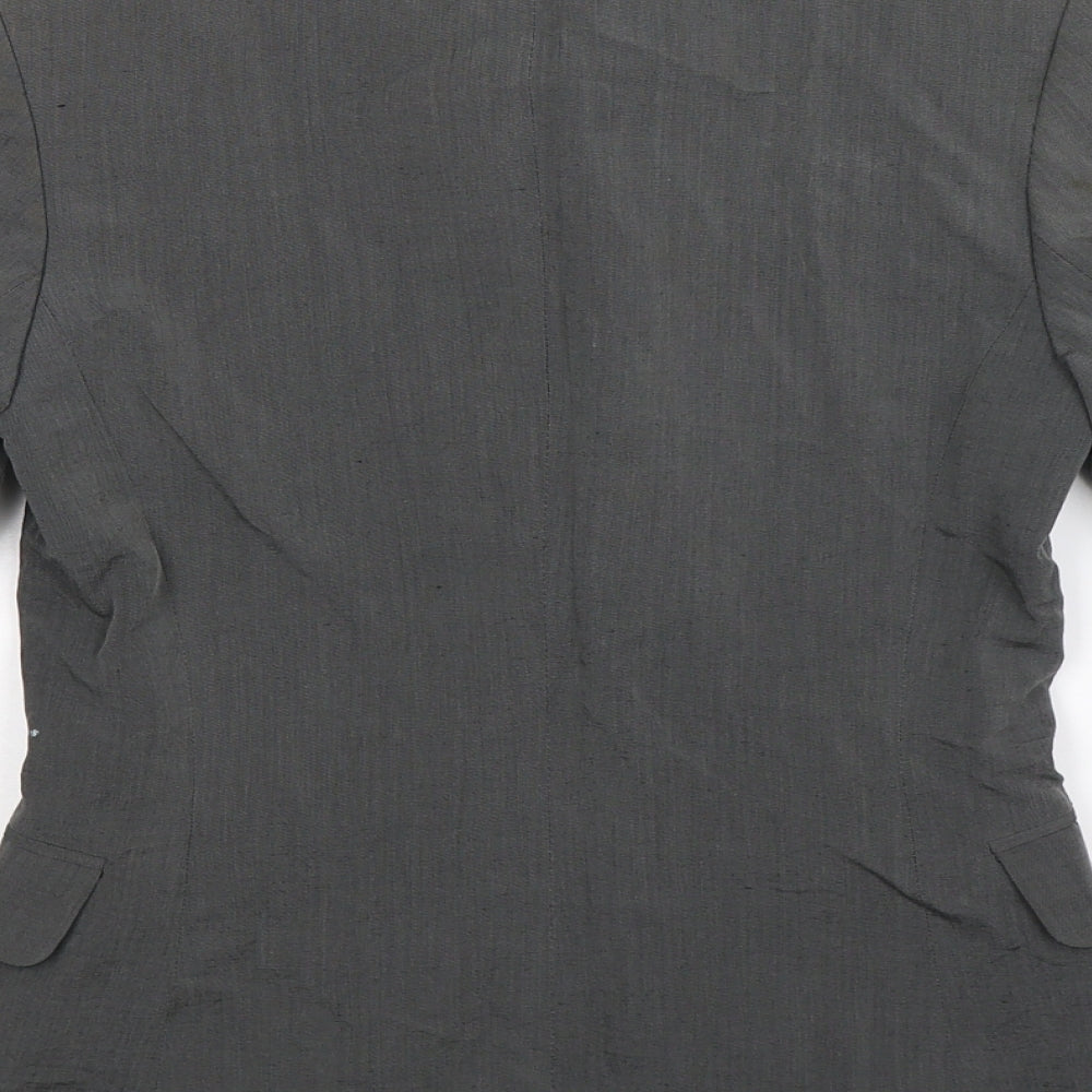 Preworn Womens Grey Jacket Suit Jacket Size 10