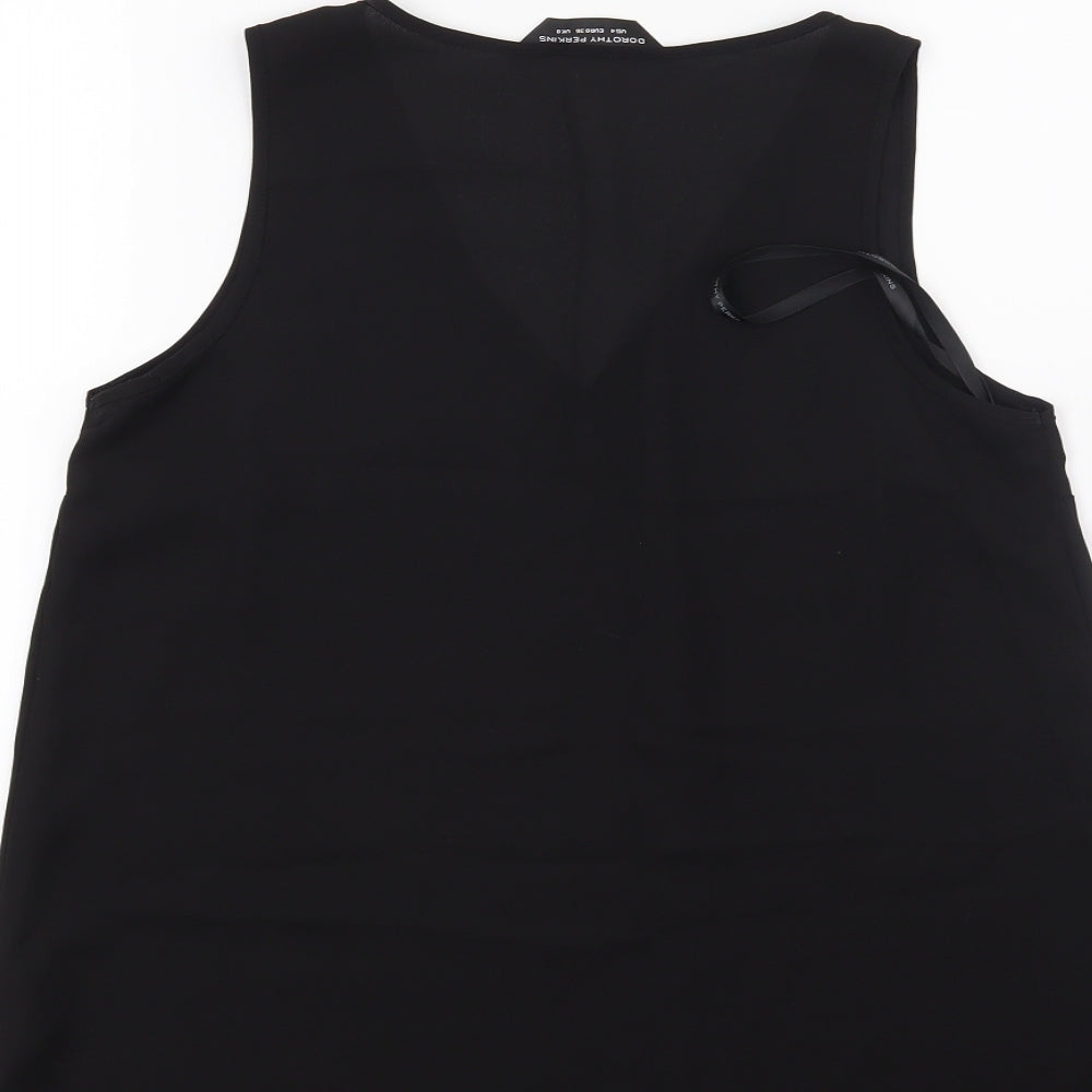 Dorothy Perkins Womens Black Basic Blouse Size 8