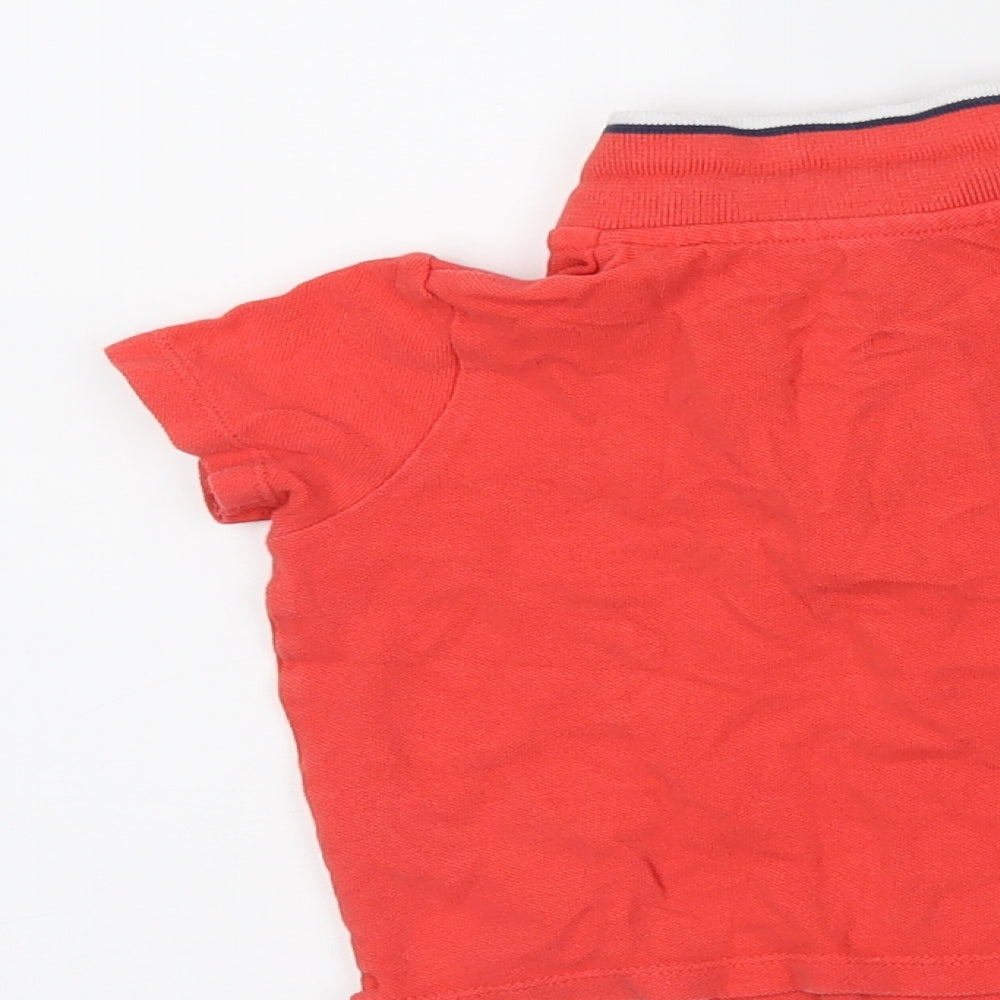 Fred & Flo Boys Red Basic Polo Size 9-12 Months