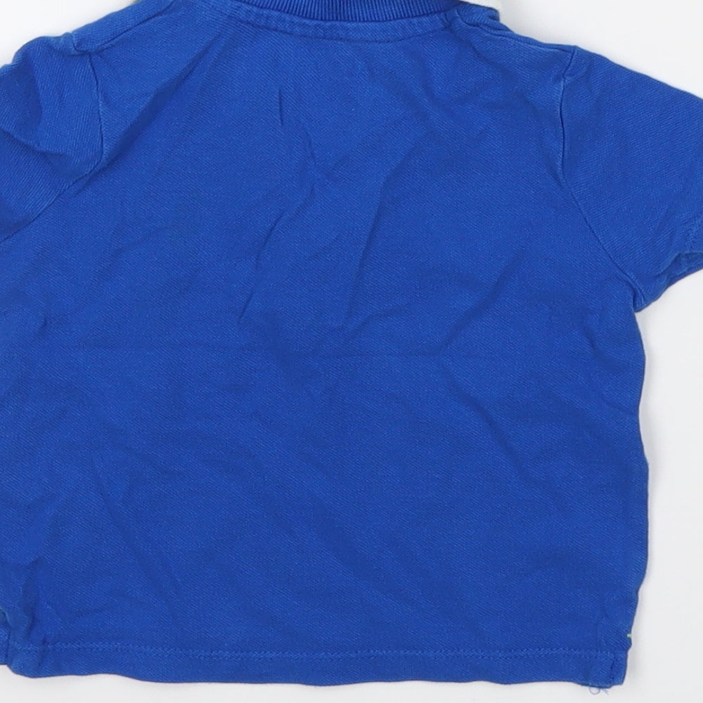 Fred & Flo Boys Blue Basic Polo Size 9-12 Months