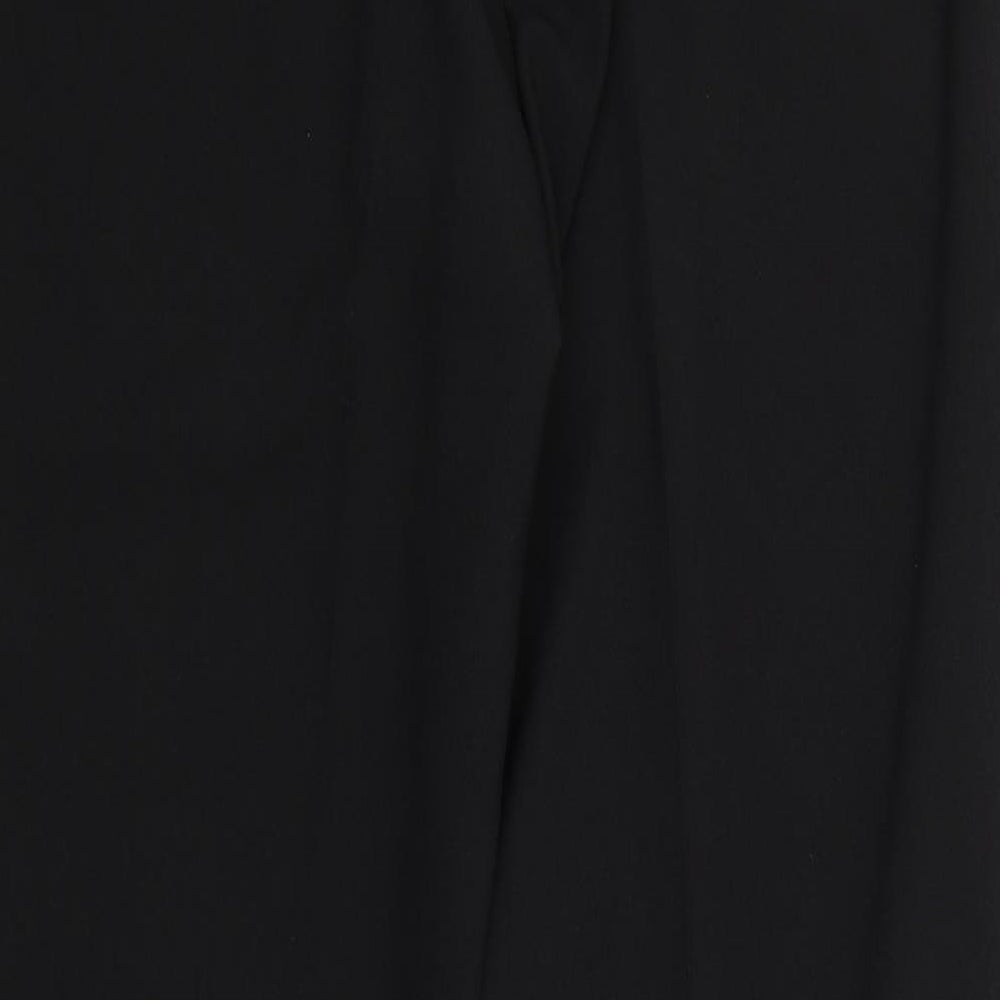 Papaya Womens Black Trousers Size 12 L28.5 in
