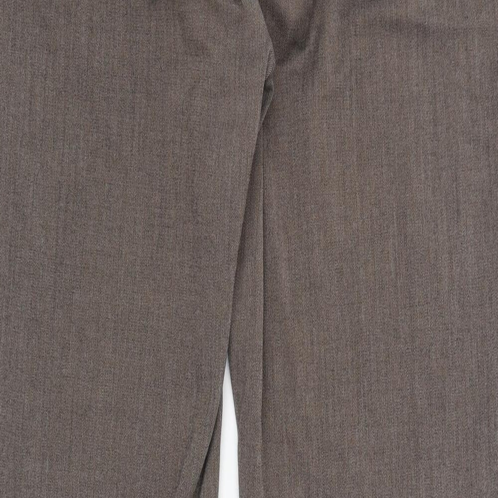 NEXT Womens Brown Trousers Size 14 L32 in
