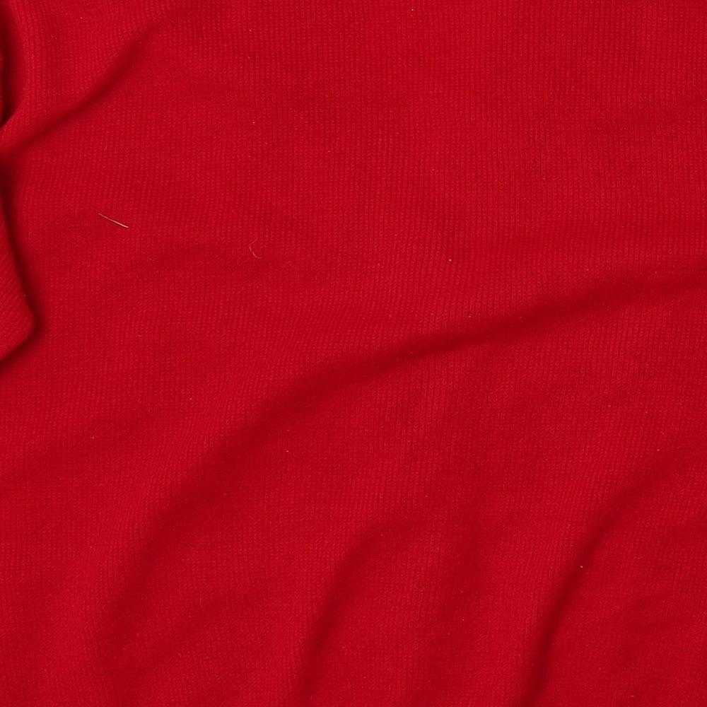 SH Collection Womens Red Cardigan Jumper Size L