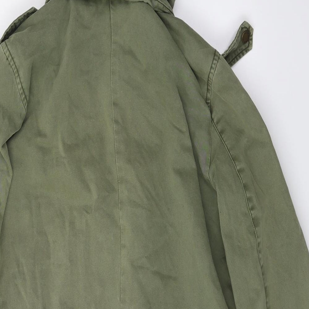 Debenhams Womens Green Overcoat Coat Size 8