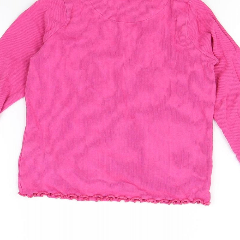 NEXT Girls Pink Basic T-Shirt Size 4 Years