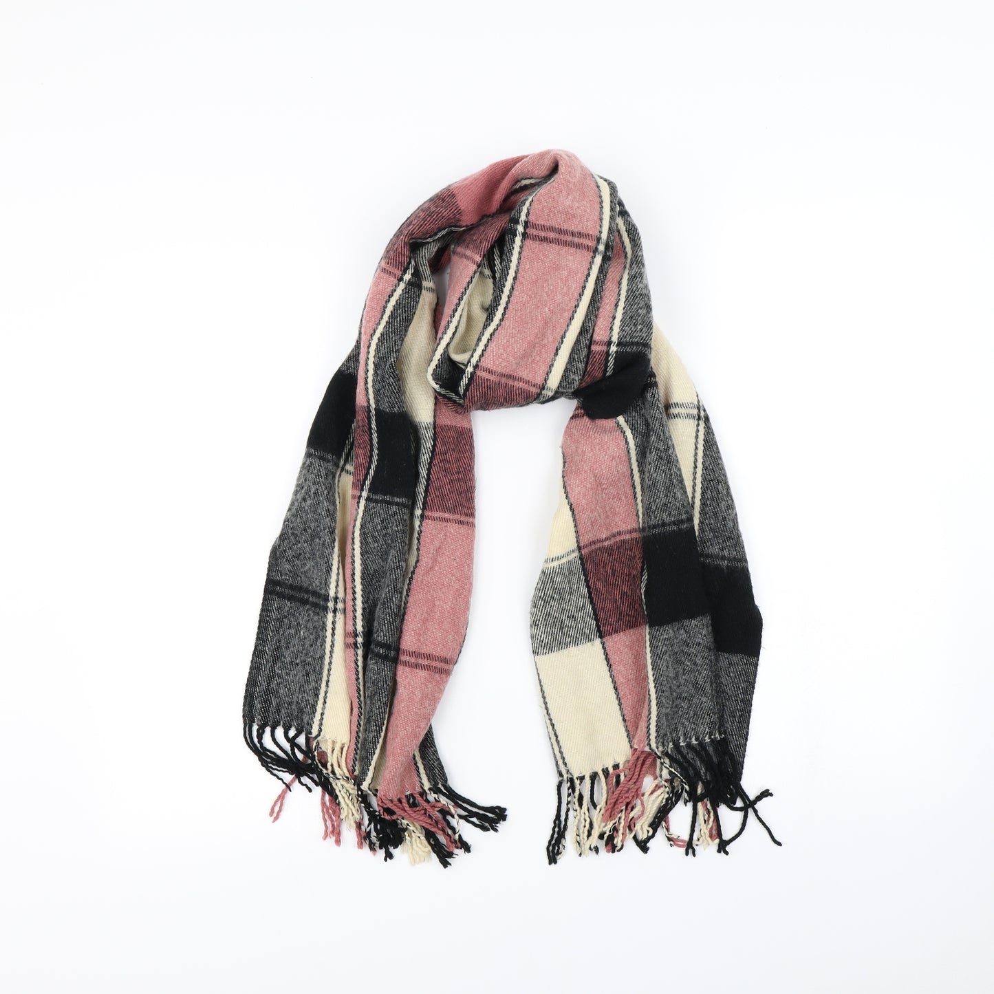 Preworn Womens Multicoloured Plaid Scarf