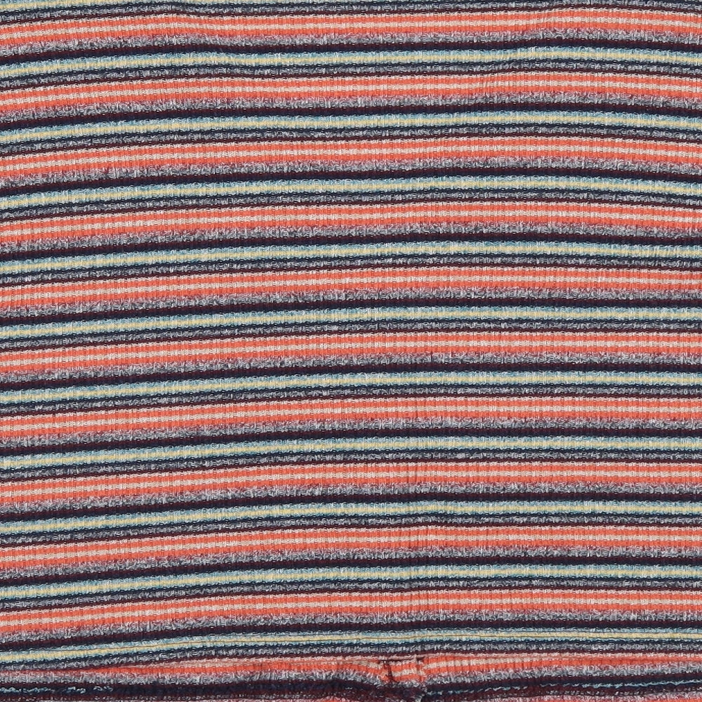 New Look Womens Red Striped Cardigan Jumper Size L