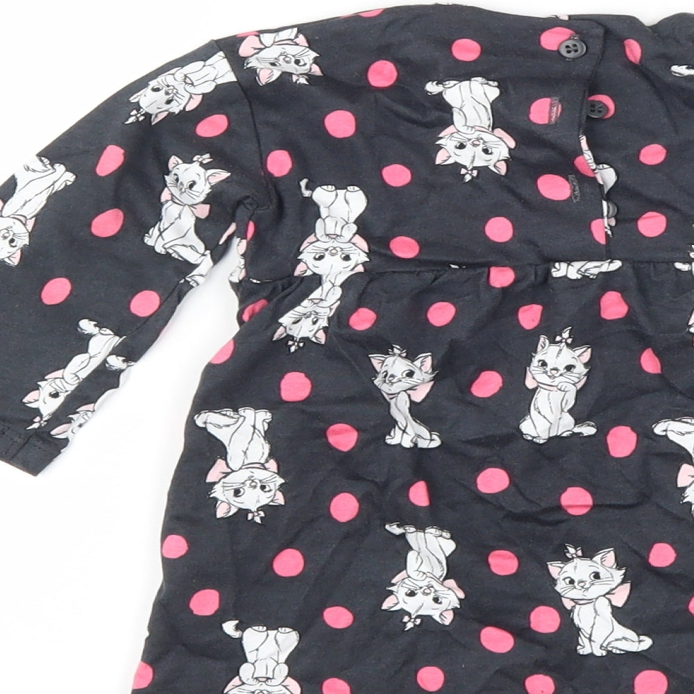 George Girls Grey Polka Dot A-Line Size 6-9 Months - Disney Aristocats