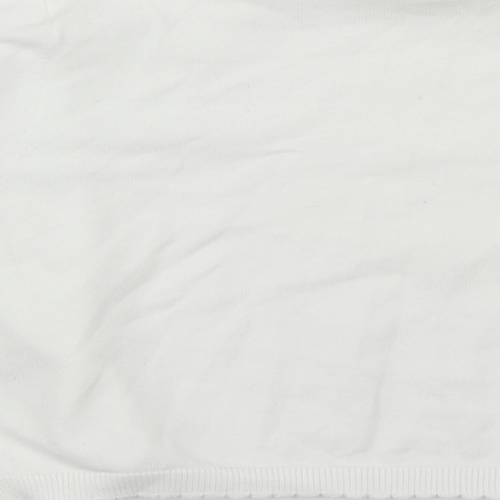 TU Womens White Cardigan Jumper Size 10