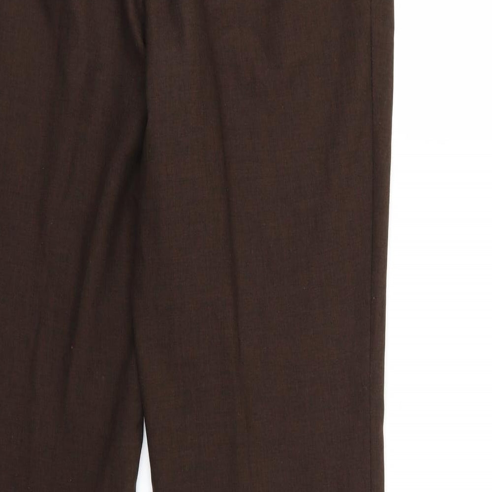 Marks and Spencer Womens Brown Trousers Size 14 L28 in