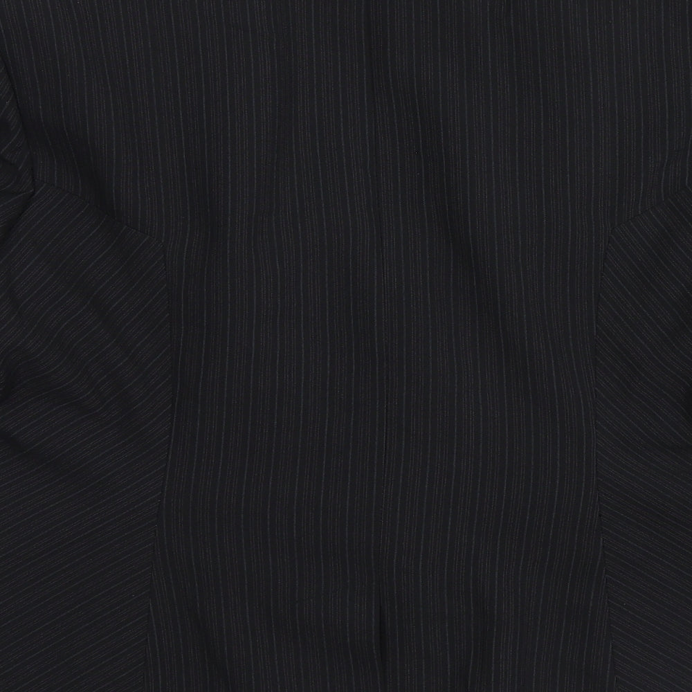 Dorothy Perkins Womens Black Jacket Suit Jacket Size 14 - pin striped