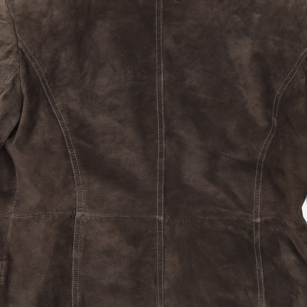 Gerry Weber Womens Brown Jacket Size 10 - suede