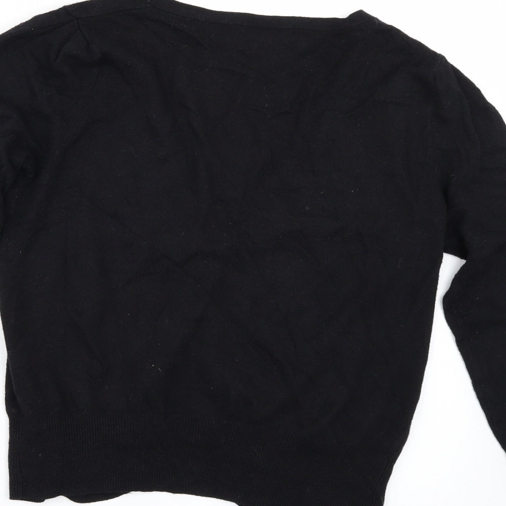 Marks and Spencer Womens Black Cape Jumper Size 10