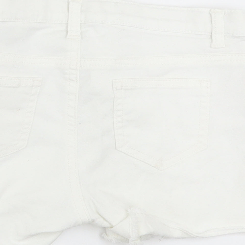 H&M Girls White Hot Pants Shorts Size 10 Years