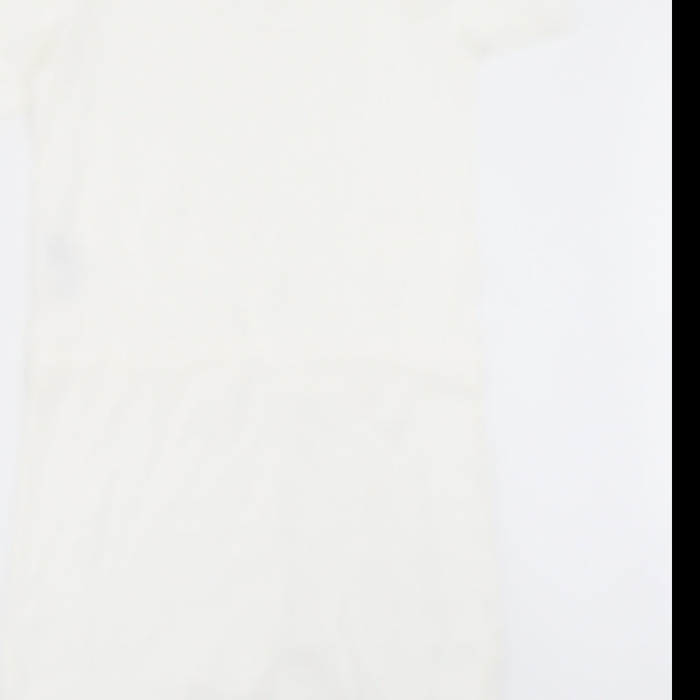 VERO MODA Womens White T-Shirt Dress Size XS - Drawstring waist