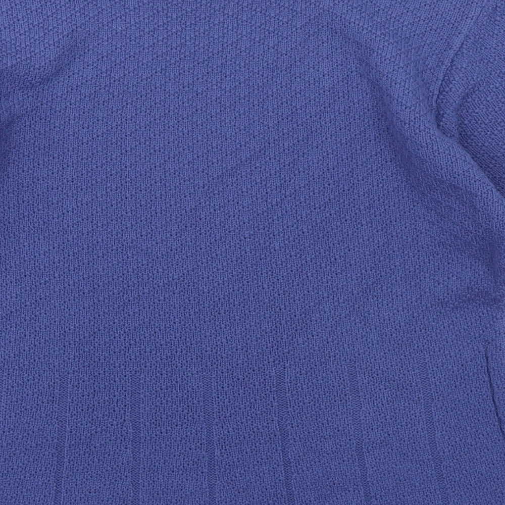 Ivy Womens Blue Knit Basic T-Shirt Size M