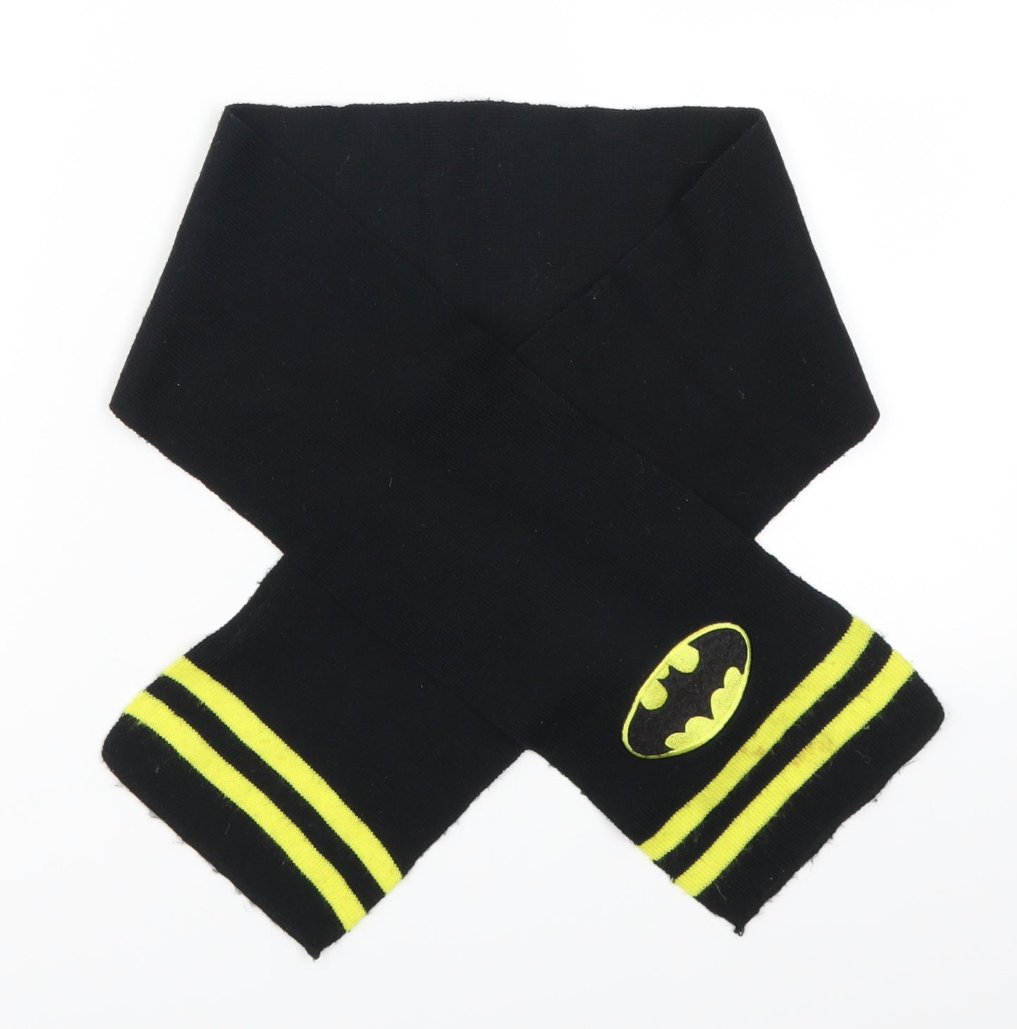 Batman Boys Black Striped Rectangle Scarf Scarf One Size