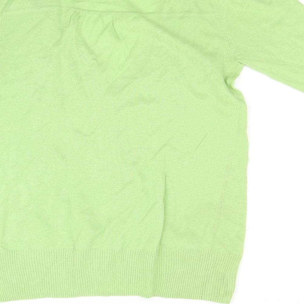 Crew Clothing Womens Green Knit Cardigan Jumper Size S
