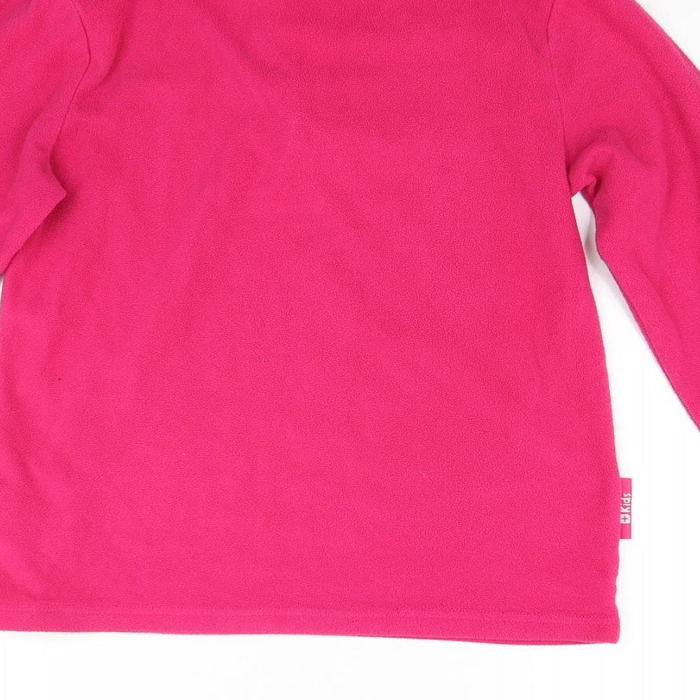 Kids Girls Red Fleece Jacket Coat Size 11-12 Years