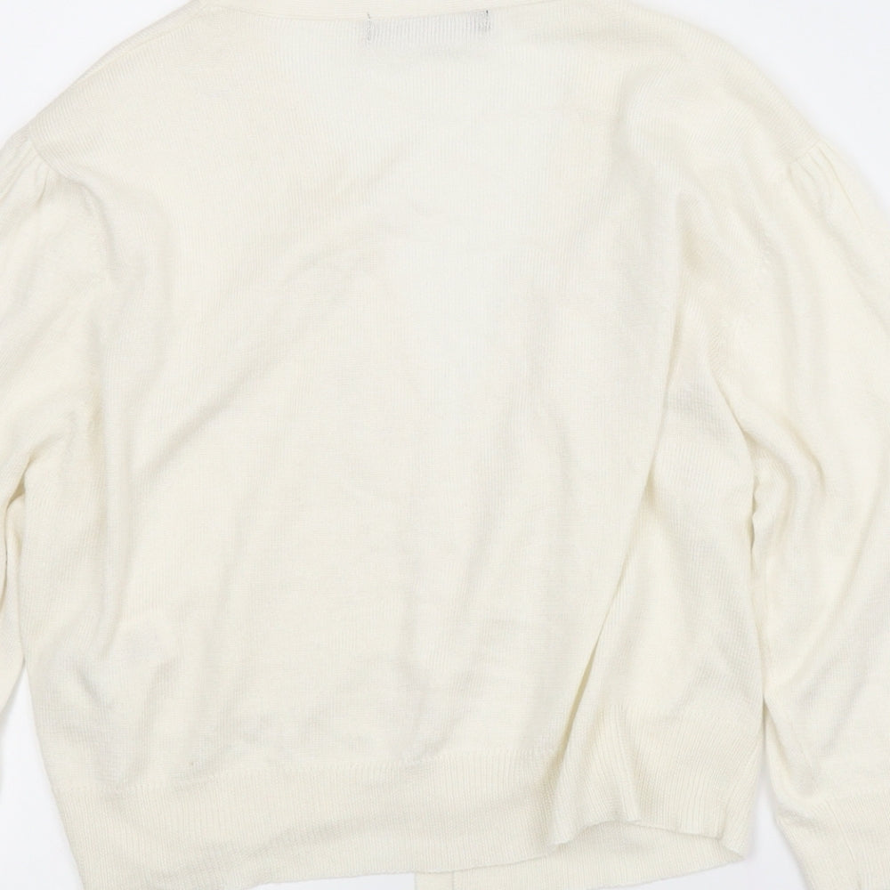 Atmosphere Womens White Cardigan Jumper Size 14