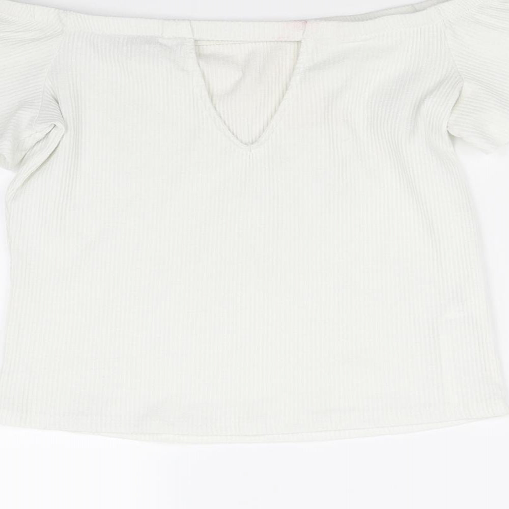 Ming Womens White Basic T-Shirt Size M