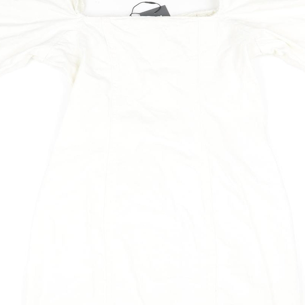 Primark Womens White Fit & Flare Size 10
