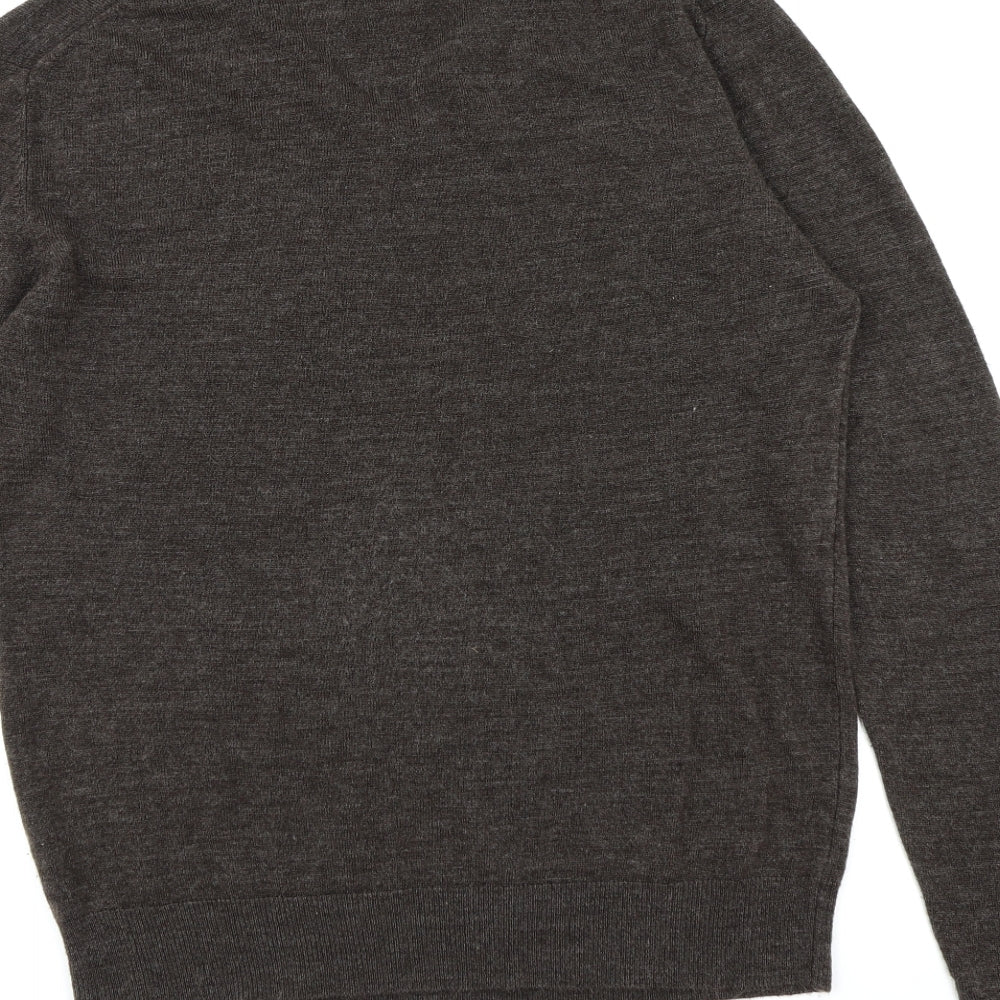 Cedar Wood State Mens Brown Knit Pullover Jumper Size L