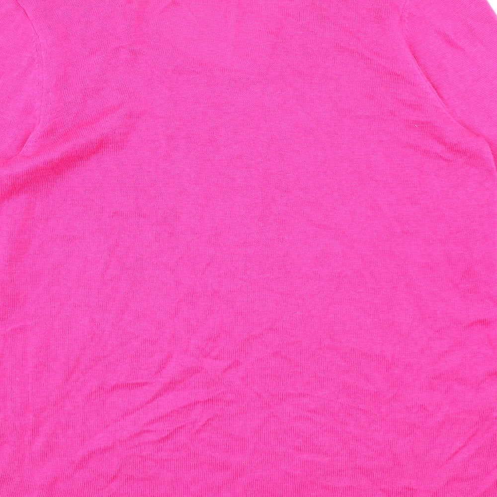 Preworn Womens Pink Knit Pullover Jumper Size L