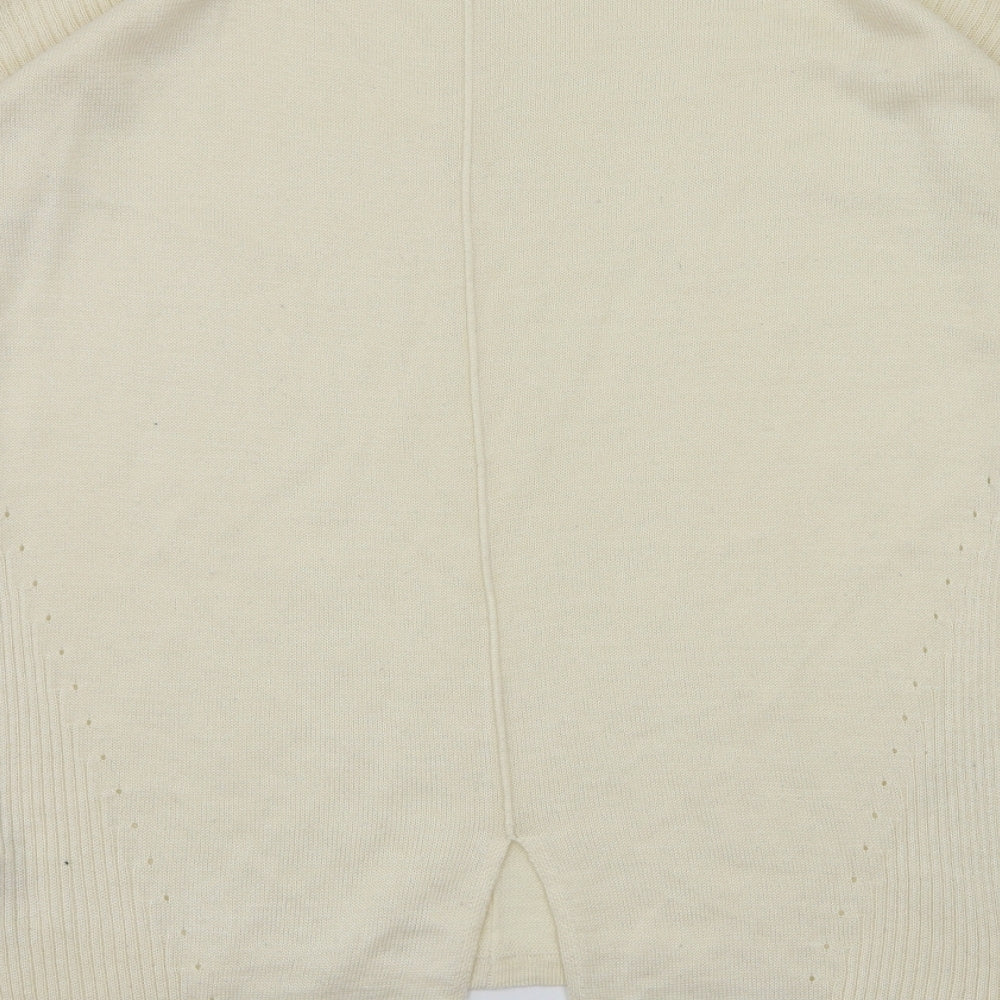Topshop Womens Ivory Basic T-Shirt Size 8