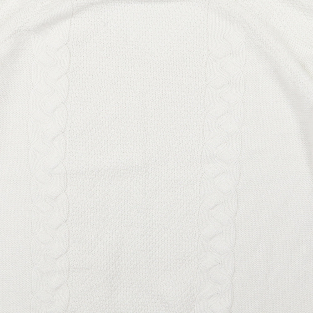George Womens White Knit Pullover Jumper Size 12