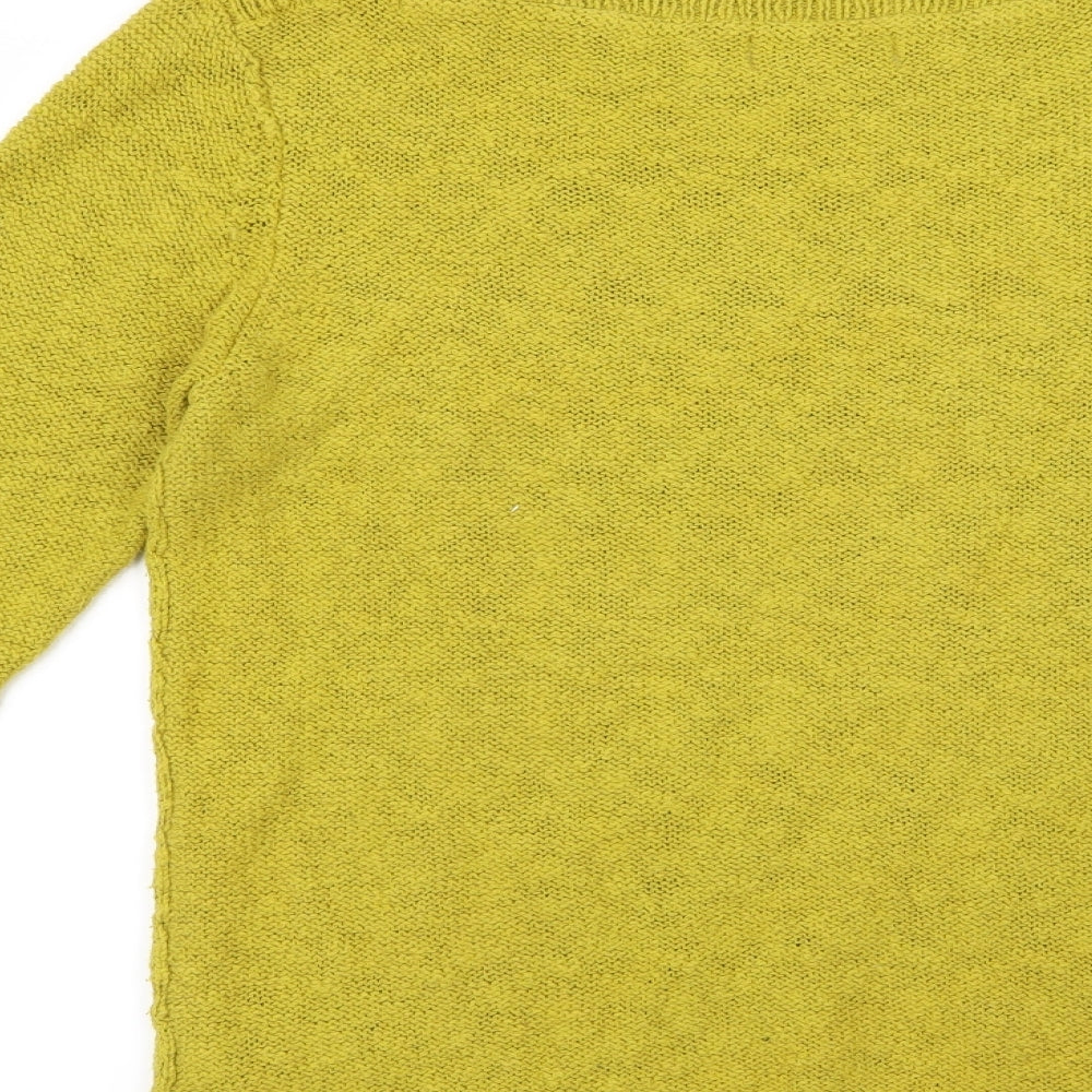Per Una Womens Yellow Knit Pullover Jumper Size 10