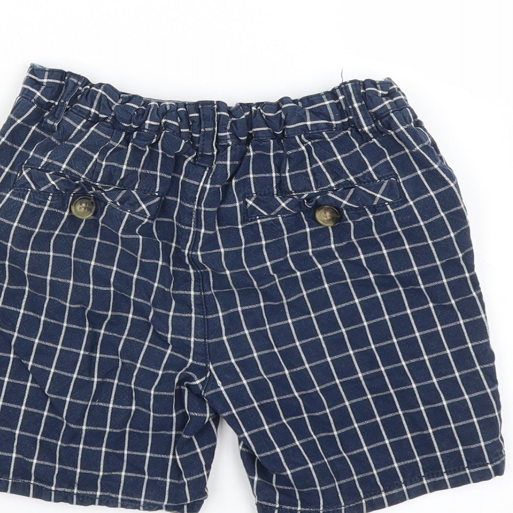 Matalan Boys Blue Check Bermuda Shorts Size 4-5 Years