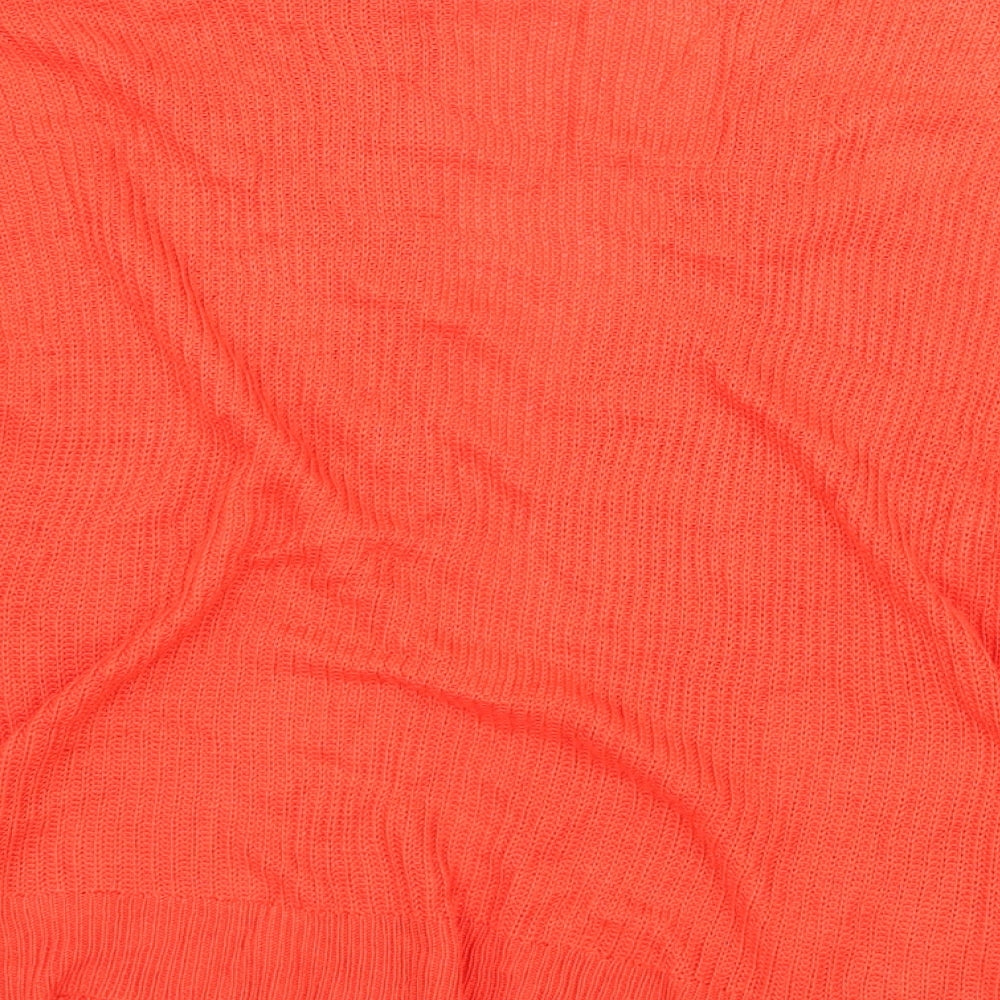 Papaya Womens Orange Knit Cardigan Jumper Size S