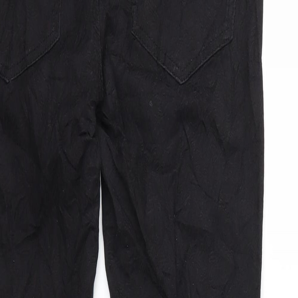 Pieces Womens Black Floral Denim Skinny Jeans Size M L31 in