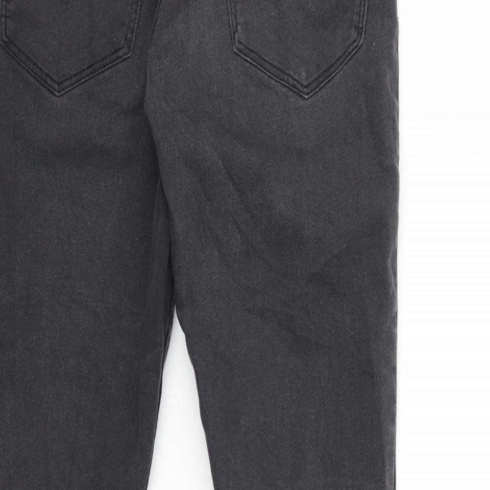 Preworn Girls Grey Denim Skinny Jeans Size 11-12 Years