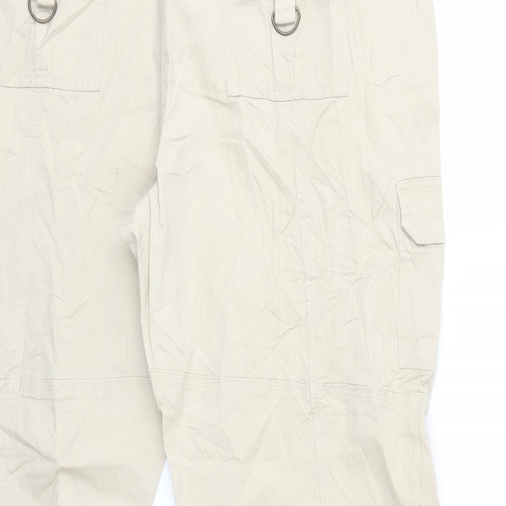 Preworn Womens Beige Cargo Trousers Size 39 in L25 in